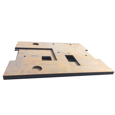 Placa de base lisa do metal da elevada precisão feita sob encomenda do OEM que corta a chama Q235B do CNC