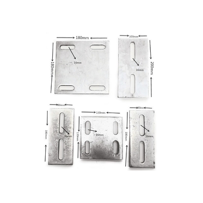 partes encaixadas 180mm na chapa metálica concreta do aço carbono do ferro galvanizado